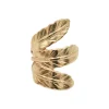 Lotta Djossou Bague 3 Plumes Dorée Discount