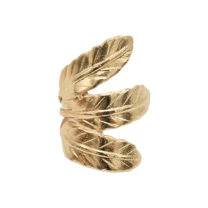 Lotta Djossou Bague 3 Plumes Dorée Discount