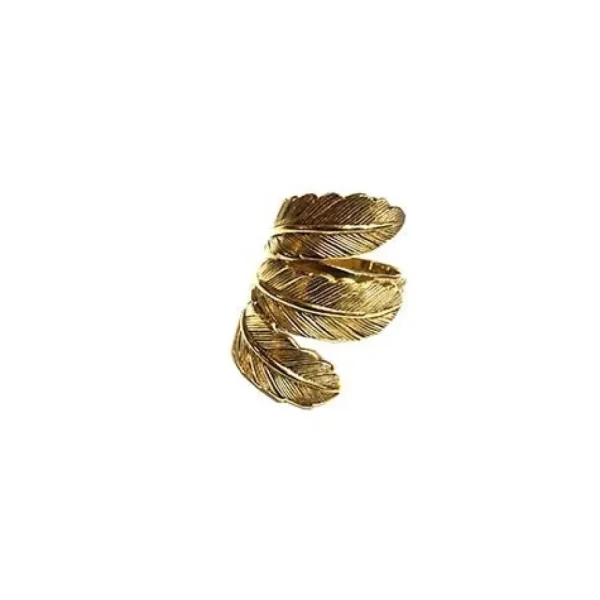 Lotta Djossou Bague 3 Plumes Dorée Discount