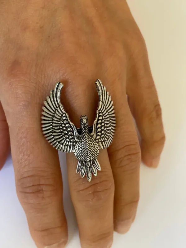 Lotta Djossou Bague Aigle Argentée Hot