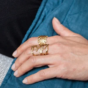 Lotta Djossou Bague Algue Dorée Outlet