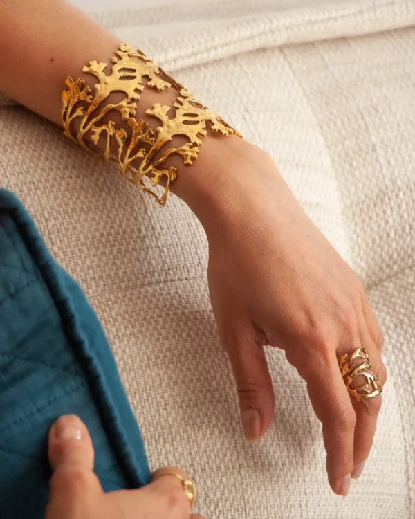 Lotta Djossou Bague Algue Dorée Outlet