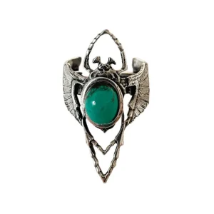 Lotta Djossou Bague Beetle Argentée Turquoise Best