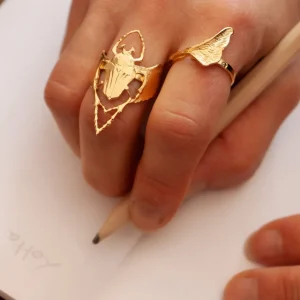 Lotta Djossou Bague Beetle Dorée New