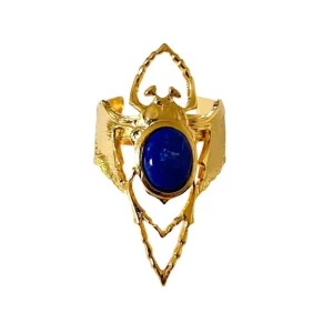 Lotta Djossou Bague Beetle Dorée Lapis Lazuli Best