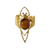 Lotta Djossou Bague Beetle Dorée Oeil de Tigre Clearance