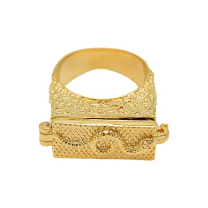 Lotta Djossou Bague Boîte Secrète Serpent Dorée Discount