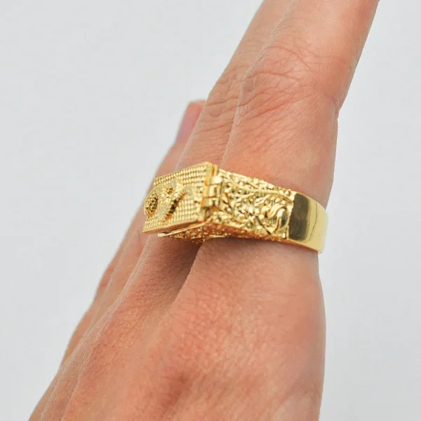 Lotta Djossou Bague Boîte Secrète Serpent Dorée Discount