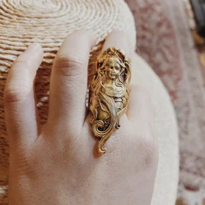 Lotta Djossou Bague Camée Dorée Online