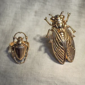 Lotta Djossou Bague Cicadas Dorée Sale