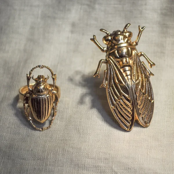 Lotta Djossou Bague Cicadas Dorée Sale