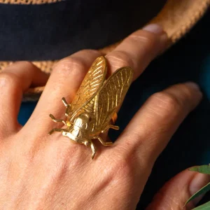 Lotta Djossou Bague Cigale Dorée New