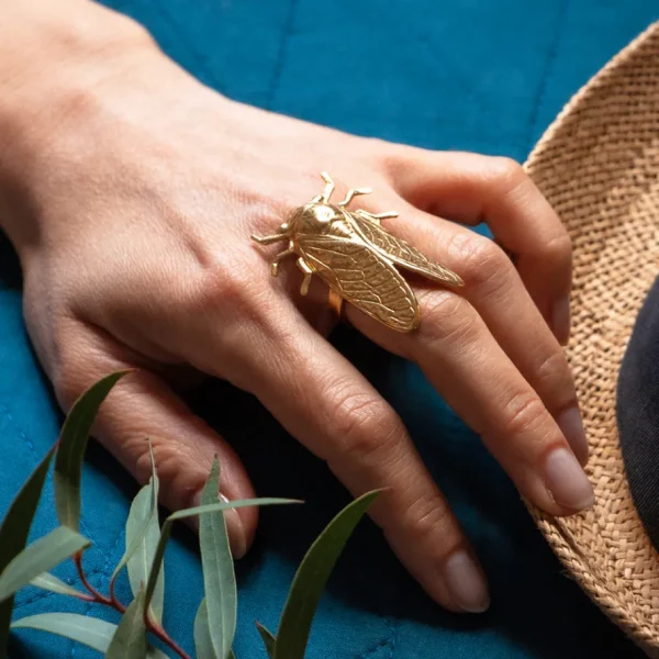 Lotta Djossou Bague Cigale Dorée New