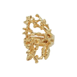 Lotta Djossou BAGUE CORAIL DOREE New
