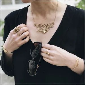 Lotta Djossou BAGUE CORAIL DOREE New