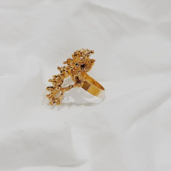 Lotta Djossou BAGUE CORAIL DOREE New