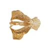 Lotta Djossou Bague Crocodile Ginkgo Dorée Discount