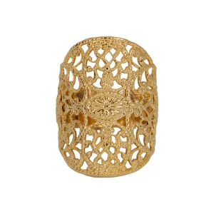 Lotta Djossou Bague Dentelle Dorée Clearance