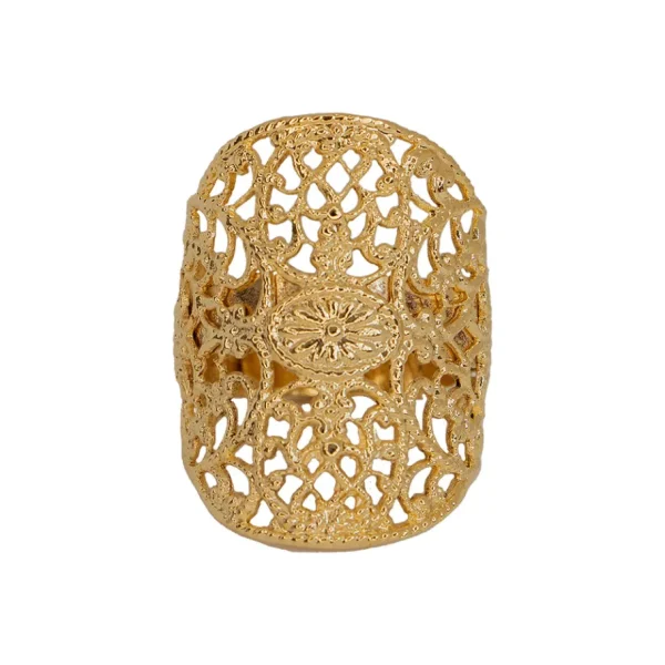 Lotta Djossou Bague Dentelle Dorée Clearance
