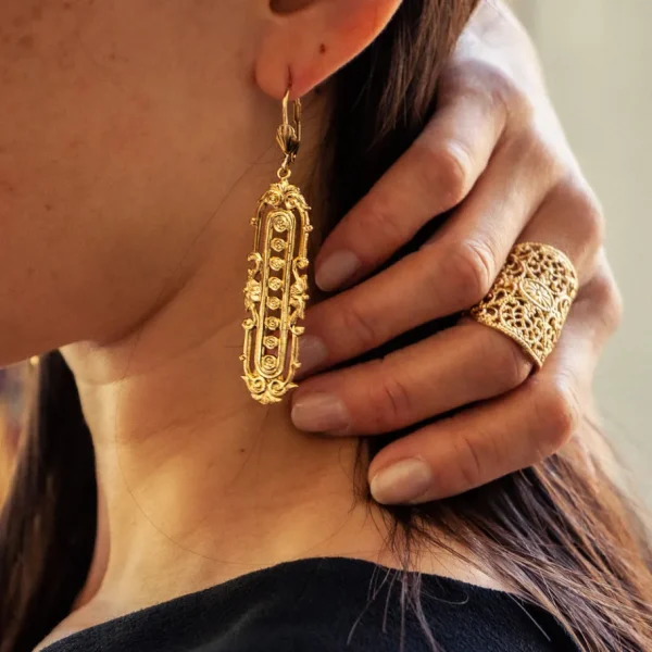 Lotta Djossou Bague Dentelle Dorée Clearance