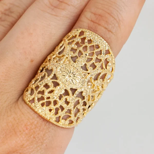 Lotta Djossou Bague Dentelle Dorée Clearance