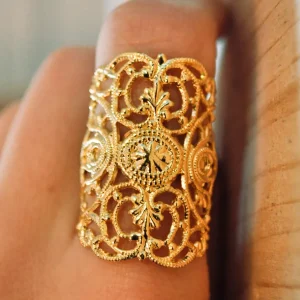 Lotta Djossou Bague Dentelle New Dorée Outlet