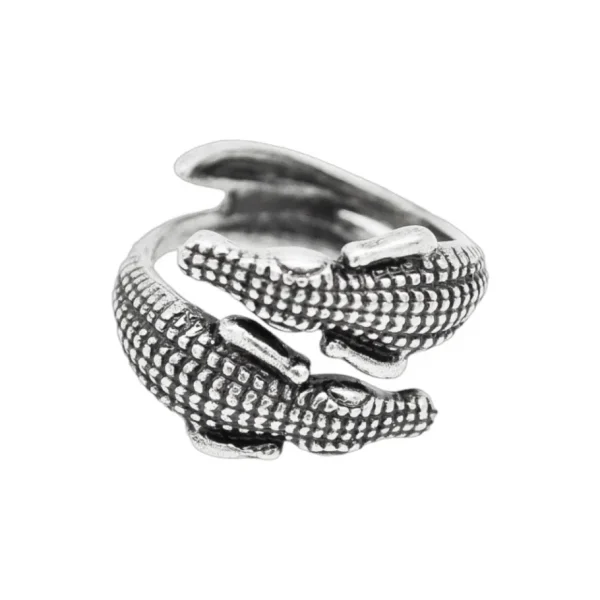 Lotta Djossou Bague Double Crocodile New