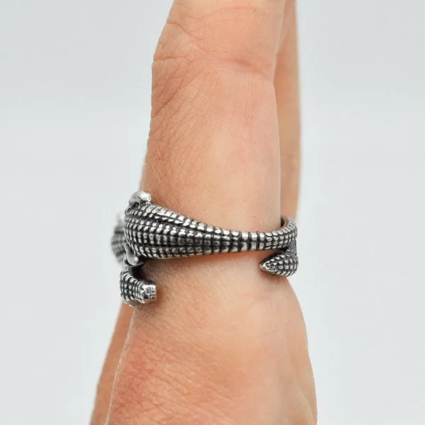 Lotta Djossou Bague Double Crocodile New