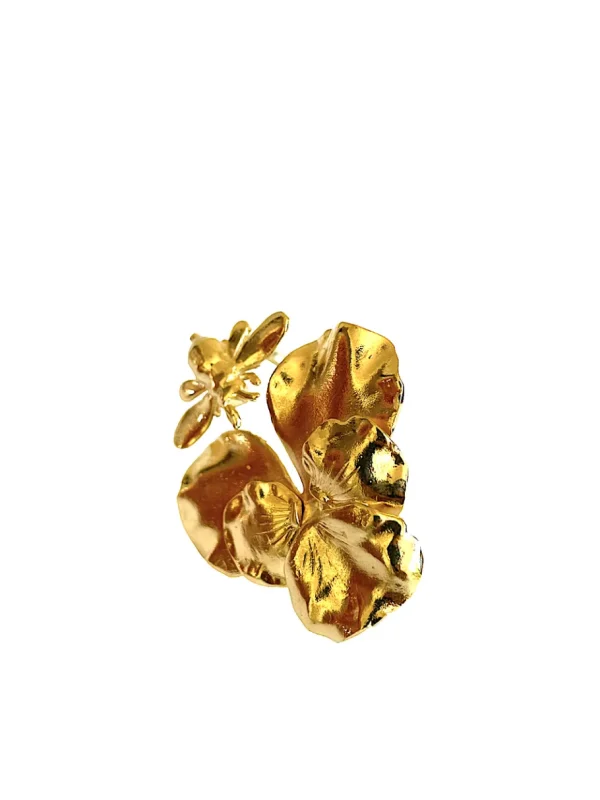 Lotta Djossou Bague Double Deux Doigts Pensée Bee Dorée Hot