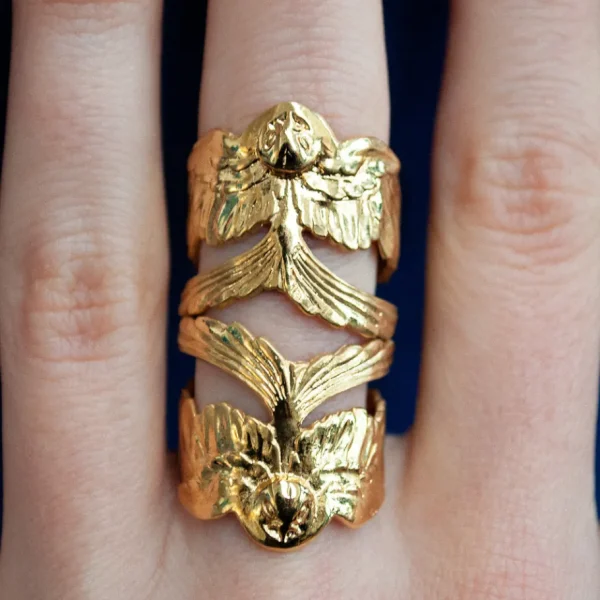Lotta Djossou Bague Double Hirondelle Dorée Discount