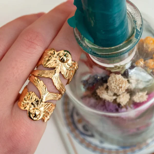 Lotta Djossou Bague Double Hirondelle Dorée Discount