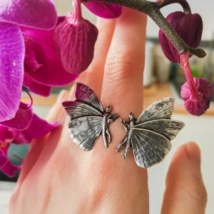 Lotta Djossou Bague Double Petit Papillon Outlet
