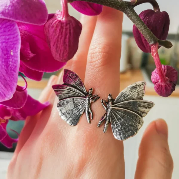 Lotta Djossou Bague Double Petit Papillon Outlet
