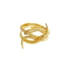 Lotta Djossou Bague Double Serpent Doré Fashion