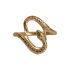 Lotta Djossou Bague Double Snake Dorée Sale
