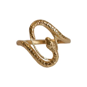 Lotta Djossou Bague Double Snake Dorée Sale