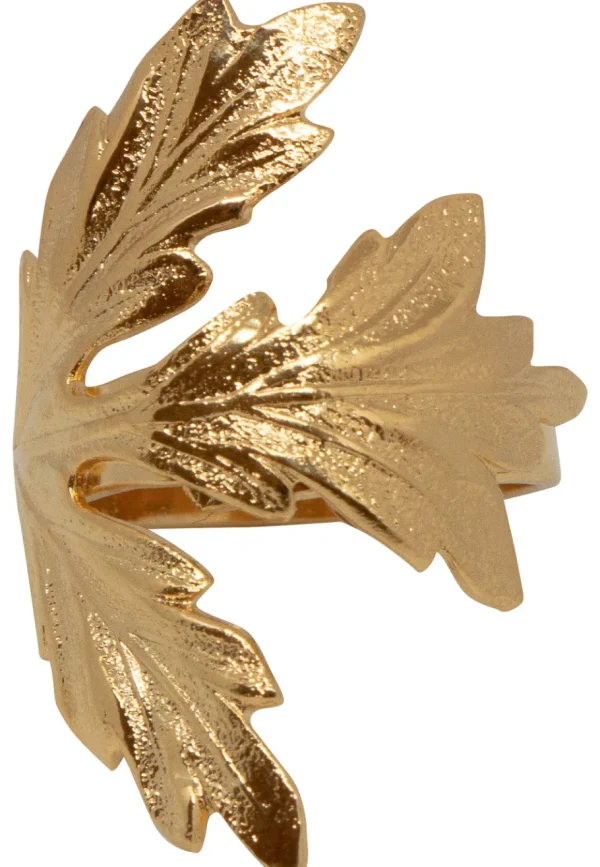 Lotta Djossou Bague Feuille d'Erable Dorée Best