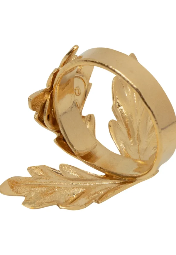 Lotta Djossou Bague Feuille d'Erable Dorée Best