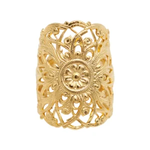 Lotta Djossou Bague Filigrane Mandala Dorée Hot