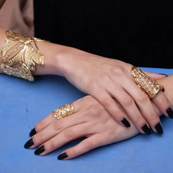 Lotta Djossou Bague Filigrane Mandala Dorée Hot