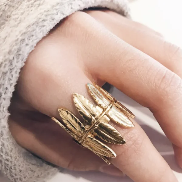 Lotta Djossou Bague Fougère Dorée Discount