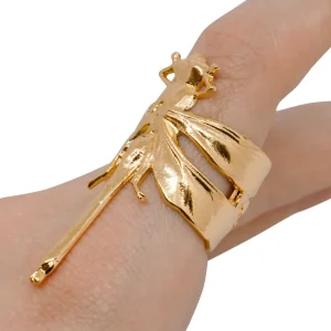 Lotta Djossou Bague Libellule Dorée New