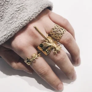Lotta Djossou Bague Libellule Dorée New