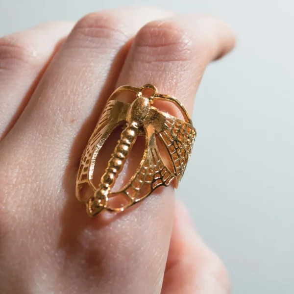 Lotta Djossou Bague Libellule Volant Dorée Sale