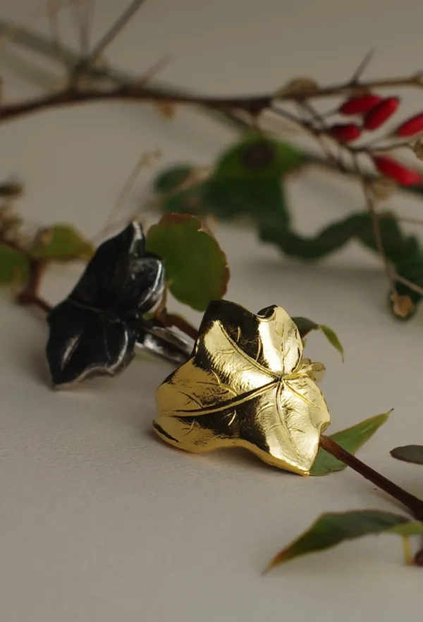 Lotta Djossou Bague Lierre Dorée New