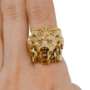 Lotta Djossou Bague Lion Dorée New