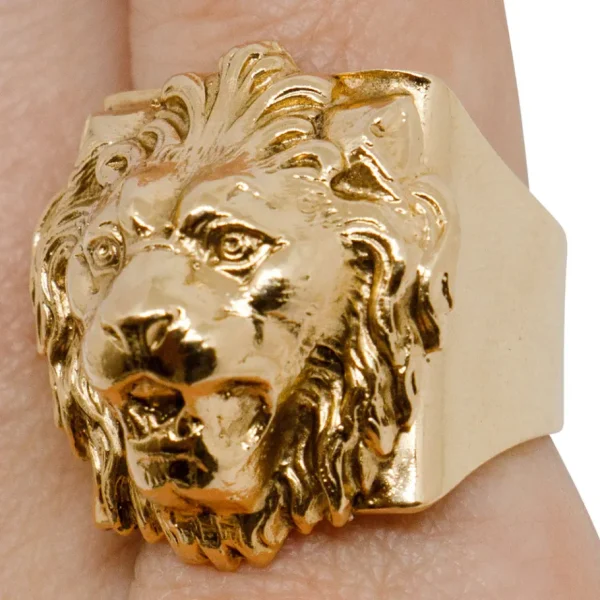 Lotta Djossou Bague Lion Dorée New