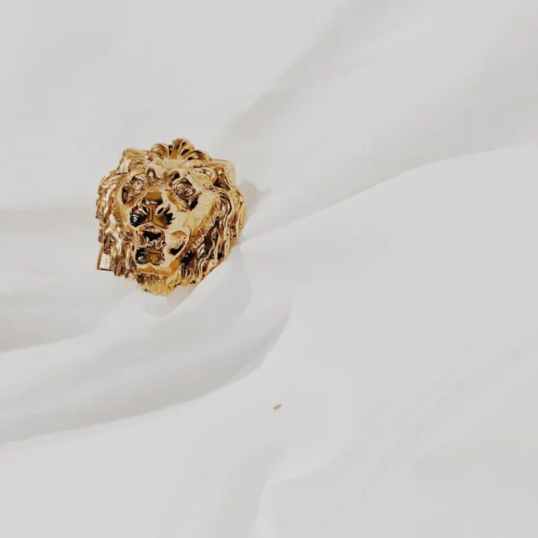 Lotta Djossou Bague Lion Dorée New