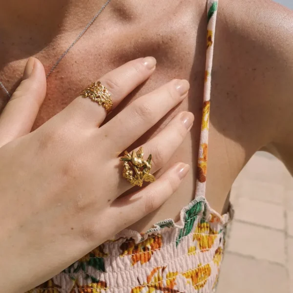 Lotta Djossou Bague Love Birds Dorée Outlet