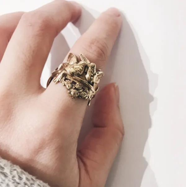 Lotta Djossou Bague Love Birds Dorée Outlet
